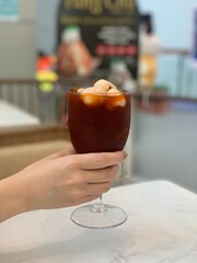 cream with thai tea