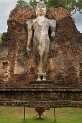 Standing Buddha at Wat Phra Si Iriyabot, Kamphaeng Phet, Thailand - 501918784
