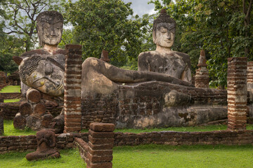 Buddha Images at Wat Phra Kaeo, Kamphaeng Phet, Thailand