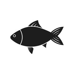 Fish icon. Vector. Flat design.