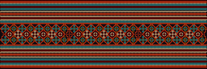 Traditional ethnic ornament, tracery, pattern for use on fabric, tile, ceramic and other interior details.