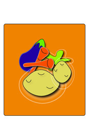 vegetables, food, cuisine, restaurant,ilustration, carton