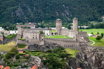 Bellinzona Castle, Switzerland - old stone castle accessible to tourists