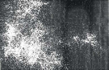 Grunge Black And White Urban. Dark Messy Dust Overlay Distress Background. Easy To Create Abstract Dotted, Scratched, Vintage Effect With Noise And Grain

