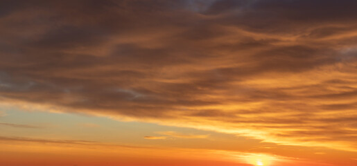 Naklejka na ściany i meble orange sunset sunrise sky replacement