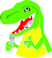dinosaurio cantando 