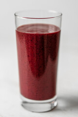 Healthy Detox Blueberries and Blackberries Smoothie Glass