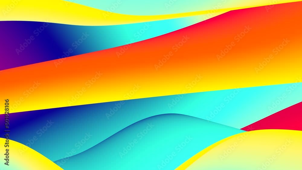 Canvas Prints looped animation. abstract colorful wavy background in bright rainbow colors. modern colorful wallpa
