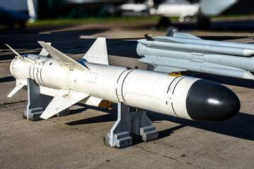 Russian cruise missile Kh-35, subsonic anti-ship rocket close up