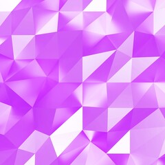 Abstract purple low poly triangle geometric background. 3d rendering.