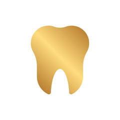 Tooth icon with gold gradient