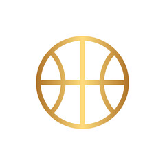 Basketball icon with gold gradient