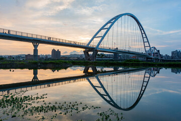 Sunset view of the Crescent Bridge