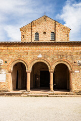 View on the Pomposa abbey. Codigoro, Ferrara - Italy