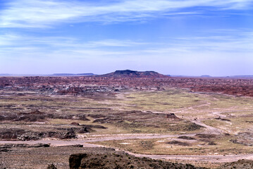 Fototapeta na wymiar Arizona Petrified Forest - Whipple Point Panorama