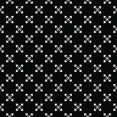 Black and white seamless pattern texture. Greyscale ornamental graphic design. Mosaic ornaments. Pattern template. Vector illustration. EPS10.