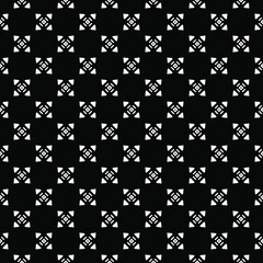 Black and white seamless pattern texture. Greyscale ornamental graphic design. Mosaic ornaments. Pattern template. Vector illustration. EPS10.