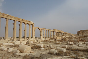 Fototapeta premium Palmyra, Roman columned street, Syria