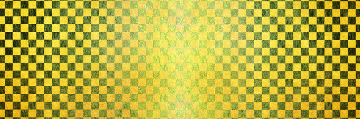 金色のチェック模様