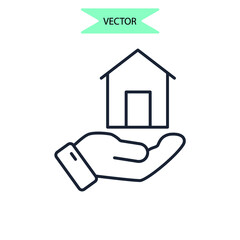Fototapeta na wymiar Homeless shelter icons symbol vector elements for infographic web