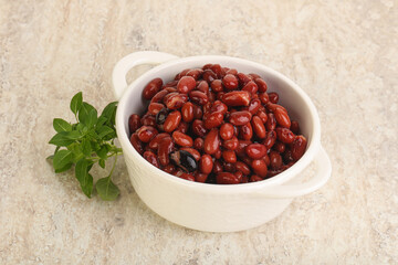 Red kidney bean in the bowl