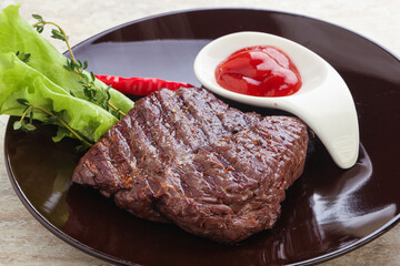 Grilled machete skirt beef steak