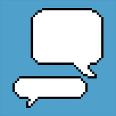 Speech bubble,  place for text boxes with pixel art. Vector illustration.