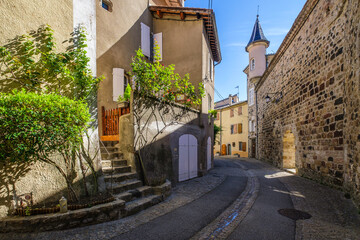 France, Ardèche (07), Thueyts, classé "Village de Caractère".