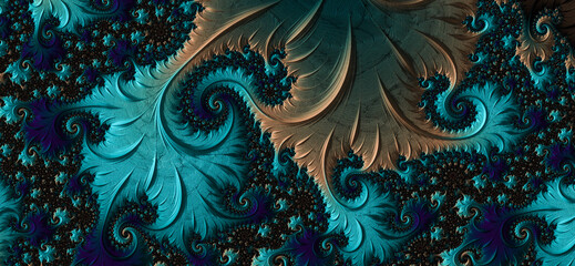 bstract fractal light background. Empty show scene background.
