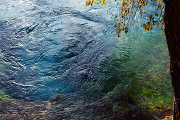 beautiful landscape with mountain river in europe, Albania