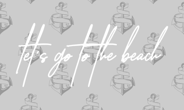 Let's go to the beach quote hand driven letters, travel, invitation, summer related item.