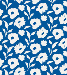 Seamless flowers pattern, floral print.