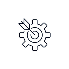 The concept of solving technological problems. Vector icon isolated on white background.