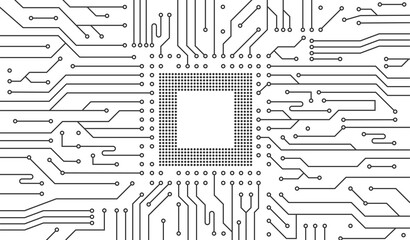 Electronics board. Circuit board electronic hi tech pattern. Vector abstract computer chip