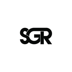 sgr letter original monogram logo design
