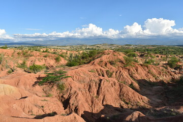 Desierto Tatacoa procesos de erosión por agua. Desierto Rojo