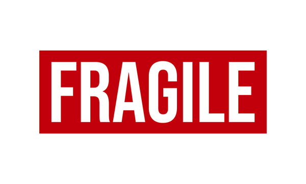Fragile Text Egg Stamp