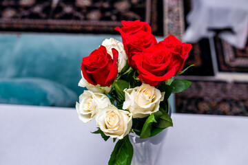 Beautiful wedding flowers close up