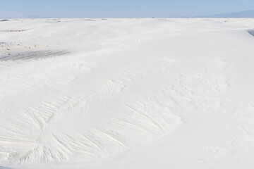 Textures in hardened sand in White Sand Dunes National Park