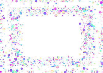Fototapeta na wymiar Neon Sparkles. Glitch Confetti. Birthday Effect. Party Element. Purple Disco Tinsel. Unicorn Art. Modern Foil. Shiny Abstract Wallpaper. Violet Neon Sparkles