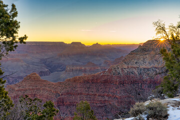 sunset over grand canyon