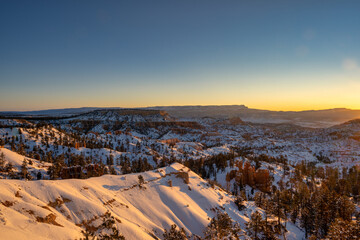 sunset in Bryce canyon