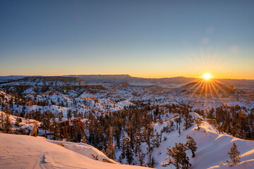 sunset in Bryce canyon