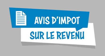 Logo avis d'impôt sur le revenu.