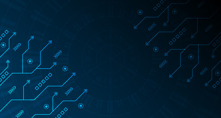 Abstract futuristic technology connection digital data background EP.43