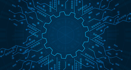 Abstract futuristic technology connection digital data background EP.44