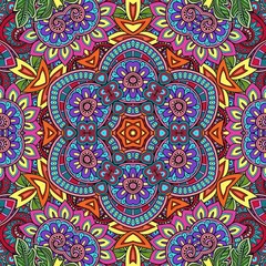 Fototapeta premium Colorful Mandala Flowers Pattern Boho Symmetrical 1105
