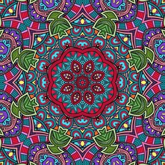 Colorful Mandala Flowers Pattern Boho Symmetrical 962