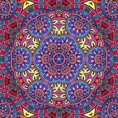 Colorful Mandala Flowers Pattern Boho Symmetrical 720