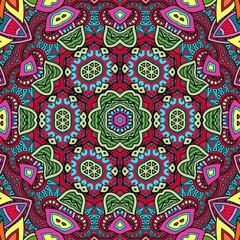 Fototapeta premium Colorful Mandala Flowers Pattern Boho Symmetrical 643